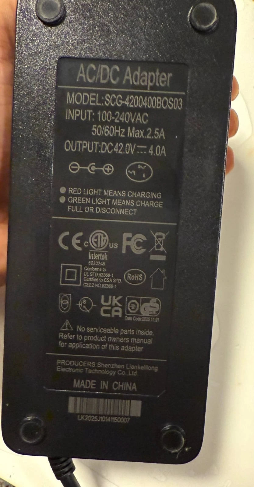 2A/4Ah E-Bike Ladegerät für Bosch DualBattery 1250 Performance Line Akku