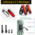 2PCS USB Aufladbar MTB Fahrrad Rücklicht LED Licht Fahrradlampe Hinten Leuchte