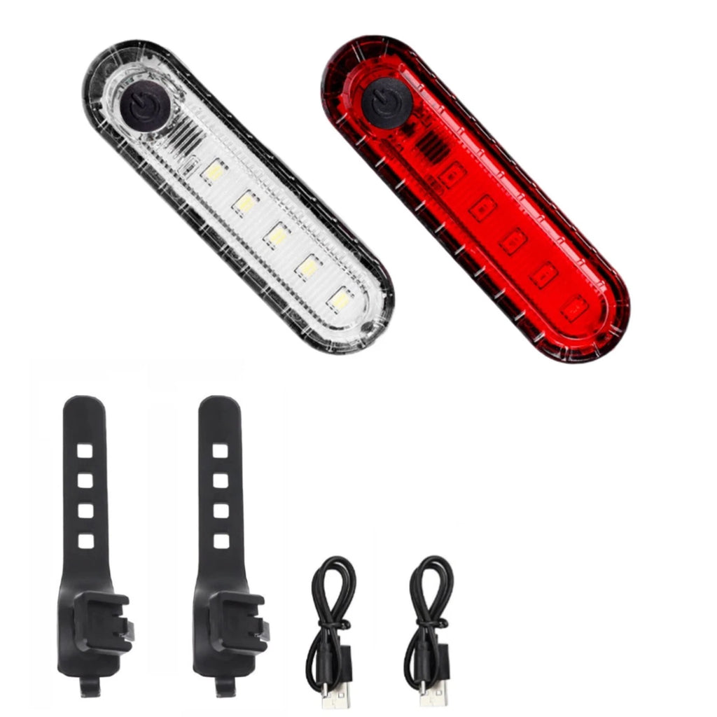 2PCS USB Aufladbar MTB Fahrrad Rücklicht LED Licht Fahrradlampe Hinten Leuchte
