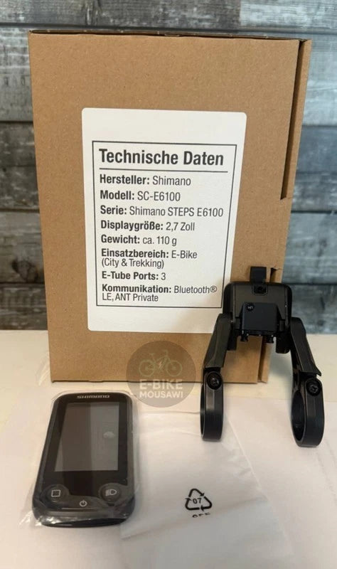 Original Shimano STEPS E6100 Drahtlos-Fahrradcomputer -(SC-E6100) mit Halterung