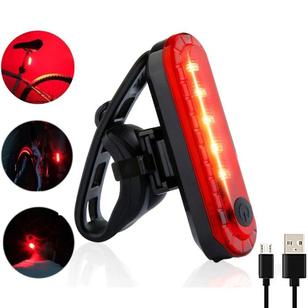 2PCS USB Aufladbar MTB Fahrrad Rücklicht LED Licht Fahrradlampe Hinten Leuchte
